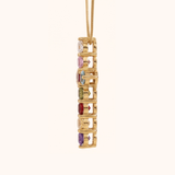 Thea Multicolor Cross Necklace